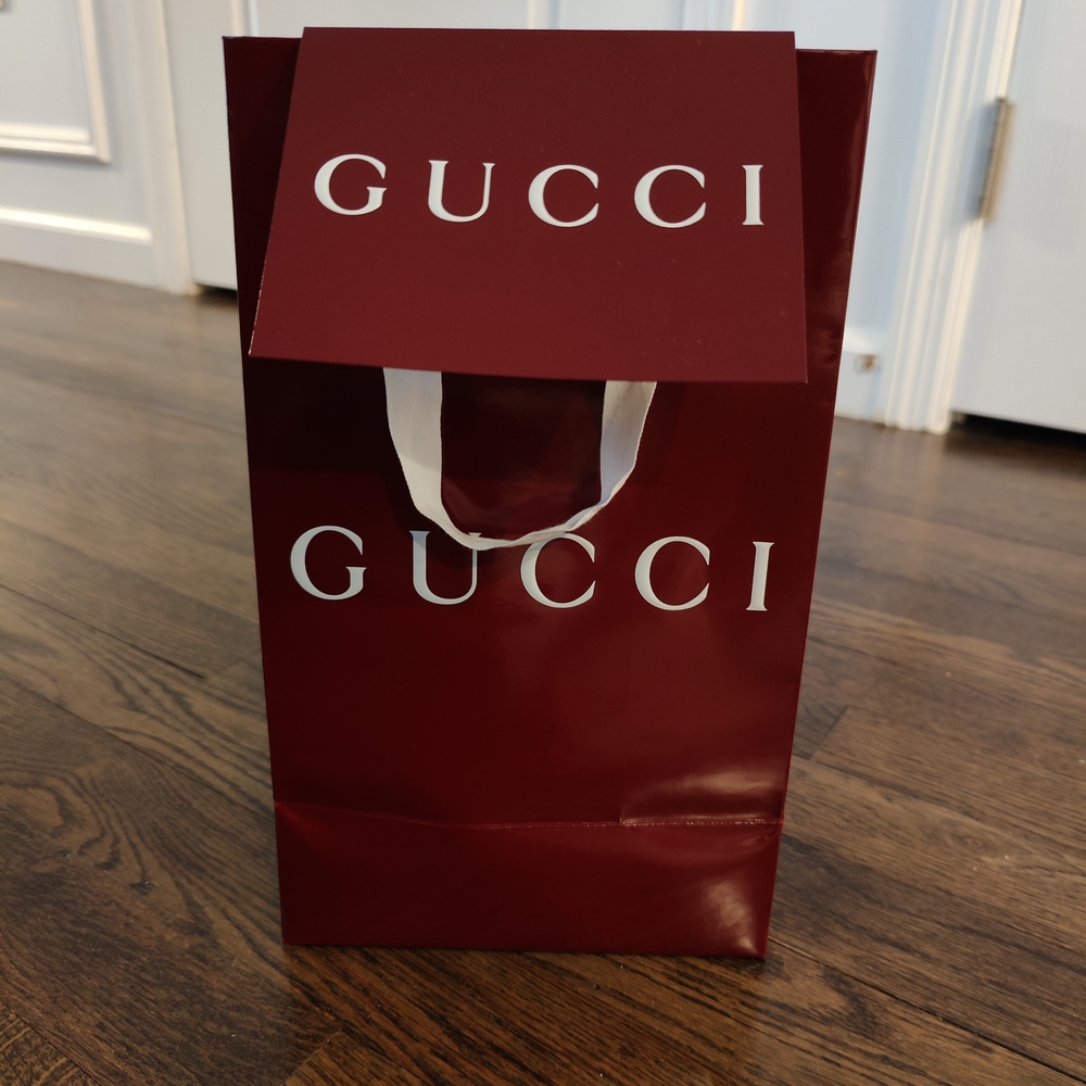 Gucci Burgundy Gift Bag